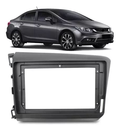 Moldura Painel Dvd 2 Din 9 Honda Civic 2012 2016 Frete grátis