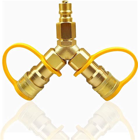 Mcampas 3 8 Y Splitter Natural Gas Quick Connect Adapter Suitable For Weber