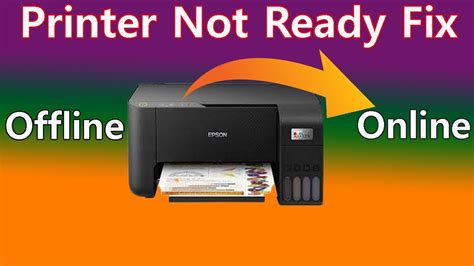 Printer Not Ready Change Epson Printer Offline To Online How To