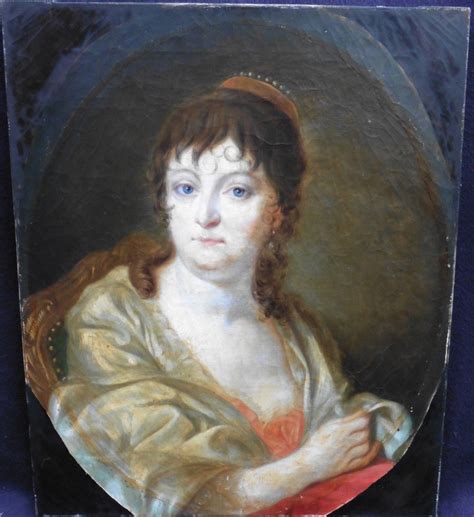 Proantic Portrait De Femme De Style Louis Xiv Huile Toile Du Xix Me