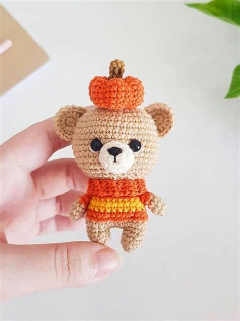 Mini Oso Calabaza PDF Amigurumi Patrón Gratis Lovelycraft