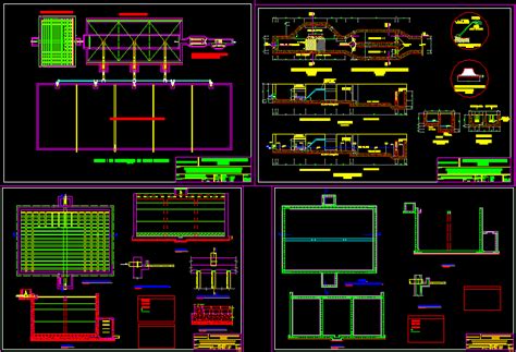 Planta De Tratamiento De Aguas Residuales En Dwg Mb Librer A Cad