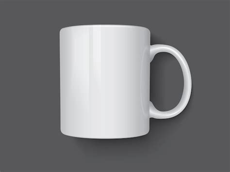 Taza Blanca Aislada Vector Premium