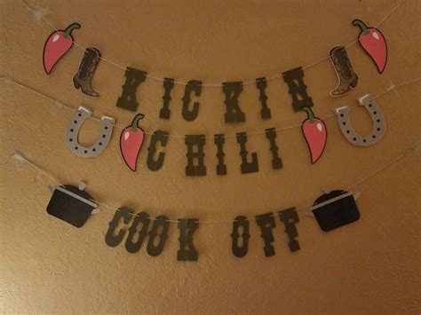 Chili Cook off Banner, Cowboy Chili Cook Off, Western Party, Western ...