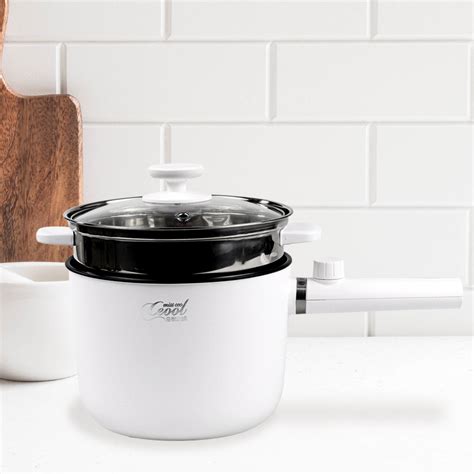 Ceool Panci Listrik Hot Pot Electric Multi Cooker Non Stick L With Steamer AJL B