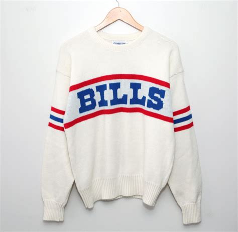 Vintage 80s 90s Buffalo Bills Nfl Pro Line Cliff Engle Knit Sweater