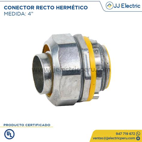 Conector Recto Liquid Tight No Met Lico E F Jj Electric