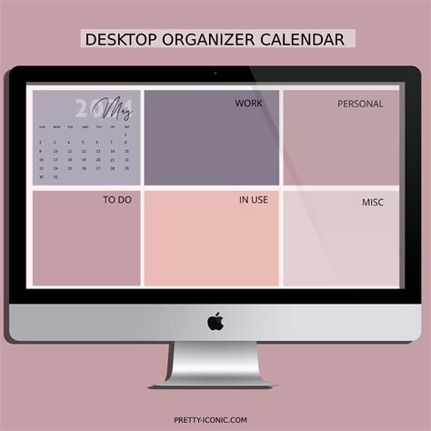 DESKTOP ORGANIZER CALENDAR – Freebie of the Week – ♡~~PRETTY ICONIC ...