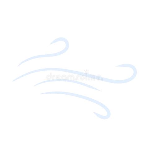 Wind Air Flow Blue Wavy Line Stock Vector Illustration Of Cold