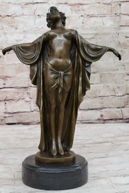 Large Erotic Nude Woman Bronze Sculpture Naked Figural Hand Made