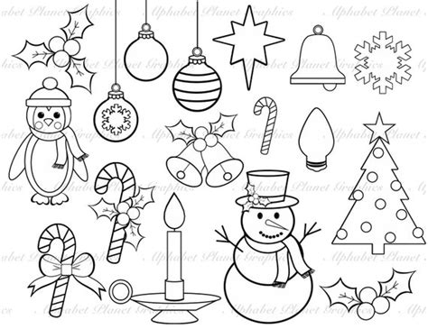 Holiday Clip Art Black And White