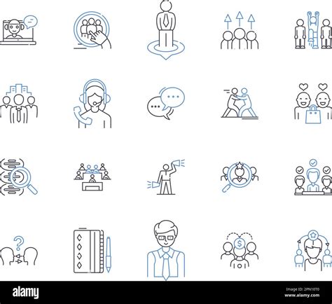 Virtual Meeting Outline Icons Collection Online Conferencing