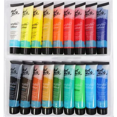 Set Pintura Acrílica Mont Marte Signature de 18 Tubos de 36 ml 1 2