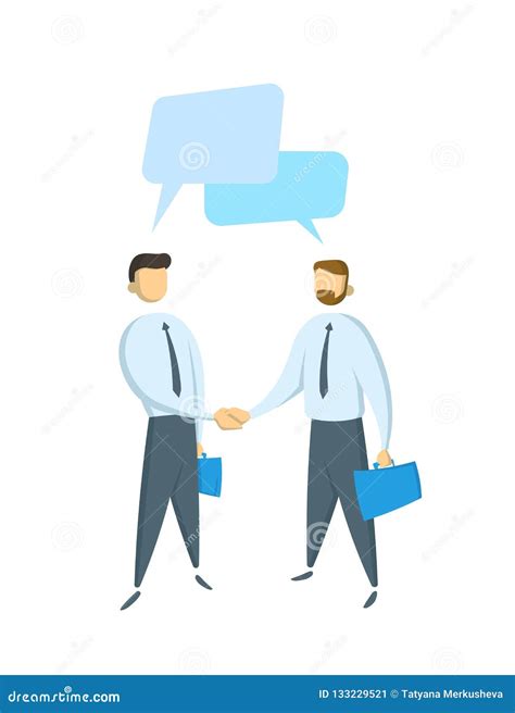 Two Businessmen Having A Dialogue Conversation Concept For Banners