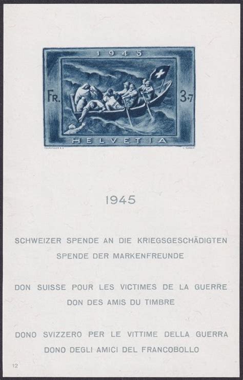 1945 Spende Block W21 Nr 12 Postfrisch SBK 200 Kaufen Auf