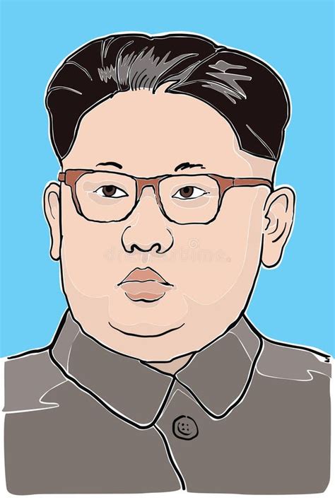 Cartoon Of North Korea President Editorial Photo - Illustration of ...