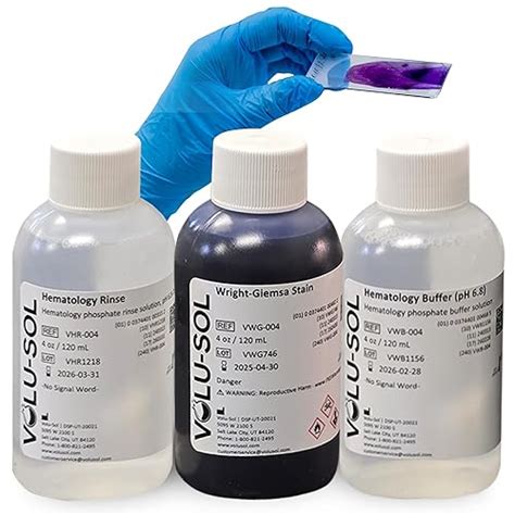 Volu-Sol Wright Giemsa Stain Pack (Wright Giemsa, Buffer, Rinse ...