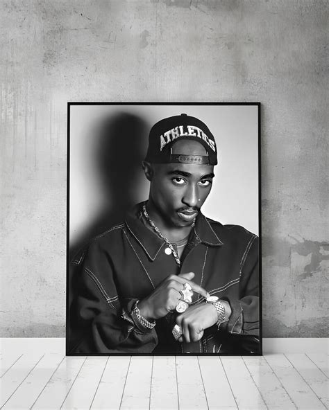 Tupac Shakur Poster, Music Classroom Decor, Black and White, Tupac ...