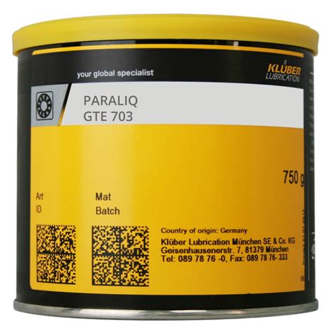 Kl Ber Paraliq Gte Lubricating Grease For Valves G Can Online