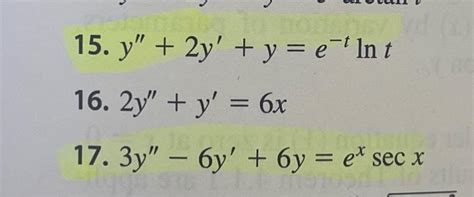 Solved In Problems 1 18 Solve Each Differential Equation By