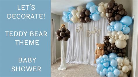 Teddy Bear Baby Shower Decorations | Balloon Garland Tips | Time-Lapse ...