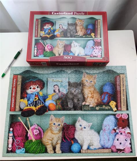 2 Pcs Castorland Puzzle 500 Pieces B 52974B 53377 Kitten Etsy