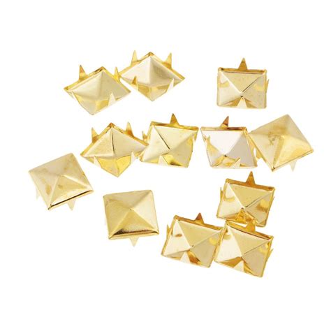 Buy 100x 6mm Pyramid Stud Rivets Square Claw Nailheads For Clothes