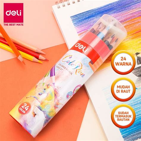 Jual Pensil Warna Deli 24 Warna Bonus Serutan Ec00327 Shopee Indonesia