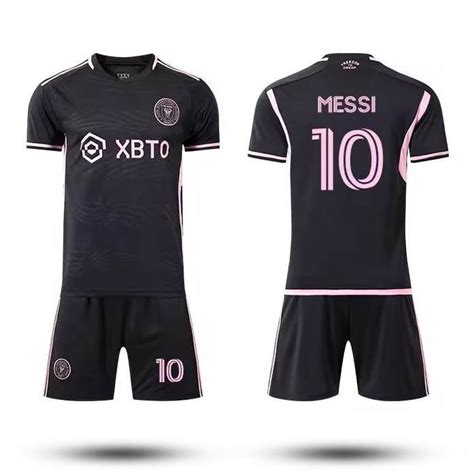 Herren Inter Miami CF Auswärtstrikot 2023 24 Fußballtrikots Set mit