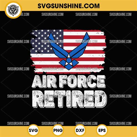 Air Force Retired US Flag SVG, American Flag SVG, Air Force SVG ...