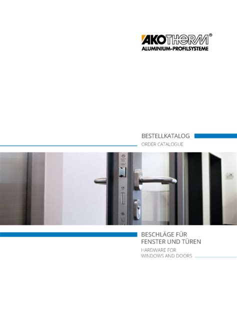 Catalogs AKOTHERM Aluminium Profilsysteme