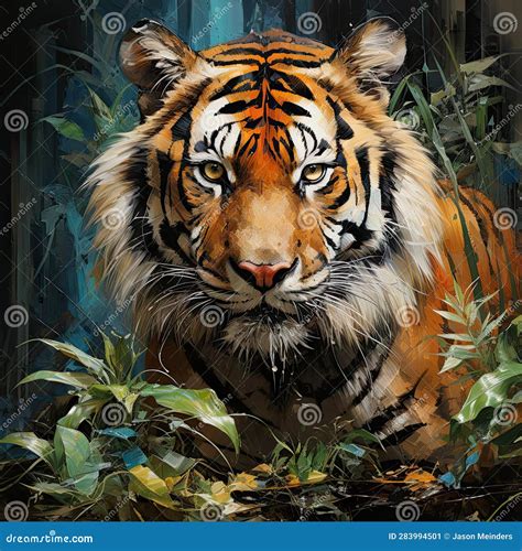 Tiger Stalking Prey in the Jungle Stock Image - Image of nature, jungle ...