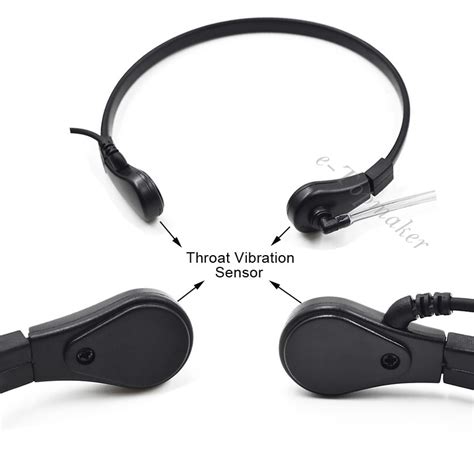 Air Tube Headset Earpiece Throat Microphone Mic Ptt For Portable Radio Baofeng Walkie Talkie Uv