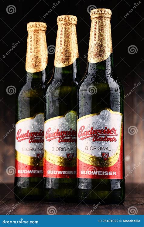 Bottles Of Budweiser Budvar Beer Editorial Photography Image Of Pils