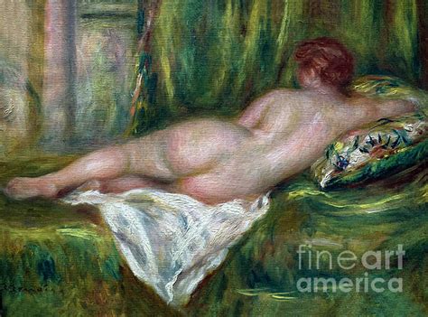 Reclining Nude From The Back Rest After The Bath Greeting Card