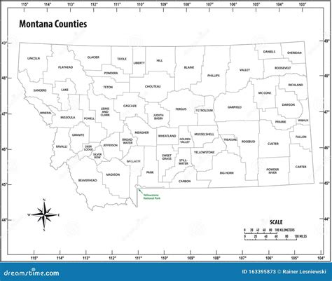 Political Map Of Montana Images