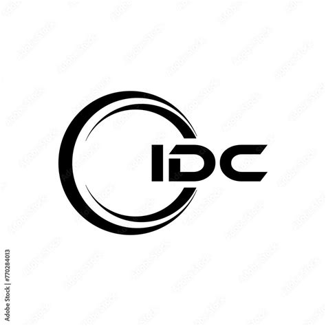 Idc Letter Logo Design With White Background In Illustrator Cube Logo