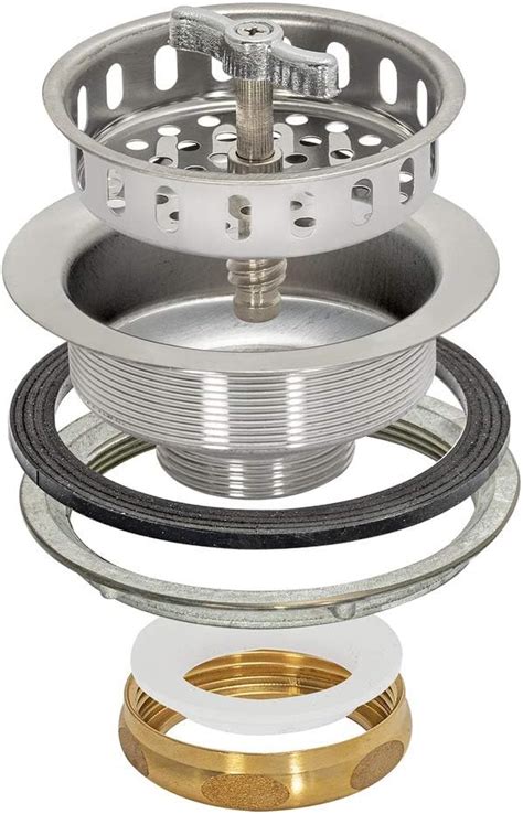 Ez Flo Kitchen Sink Strainer With Brass Slip Joint Nut Spin And Seal