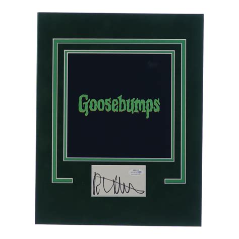 R L Stine Signed Goosebumps Custom Matted X Display Acoa