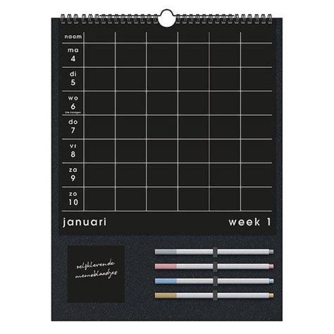 Familieplanner Zwart D1 2021 Bol