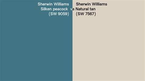 Sherwin Williams Silken Peacock Vs Natural Tan Side By Side Comparison