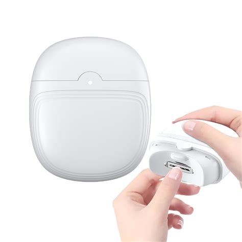 Electric Automatic Nail Clipper with Light, 2 Speeds, USB Rechargeable ...