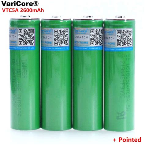 Varicore Vtc5a 2600mah 3 6v 18650 Lithium Battery 30a Discharge For