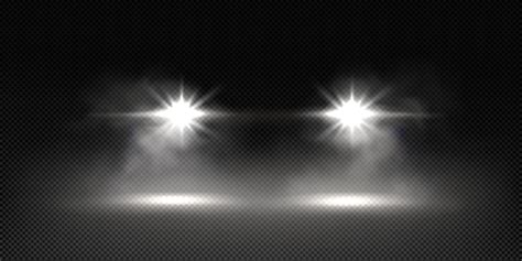 Car Headlights Automobile Light Overlay Effect 13134021 Vector Art At