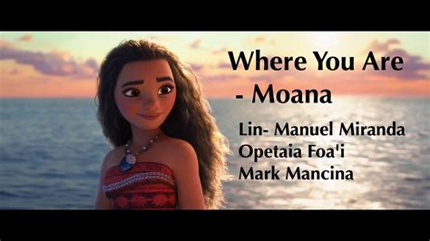 Moana Where You Are Lyrics