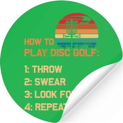 How To Play Disc Golf Disc Golf Golfing Player Stickers