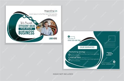 Premium Vector Creative Business Post Card Design Template Simple And