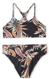 Bikini O Neill Girls Tropics Black Tropical Flower Badenstrand