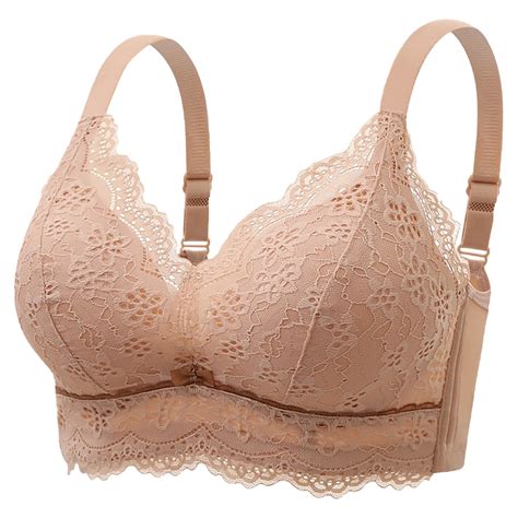 Push Up Lace Bra For Women Plus Size Comfort Cotton Bralette Wireless Support Sexy Lingerie