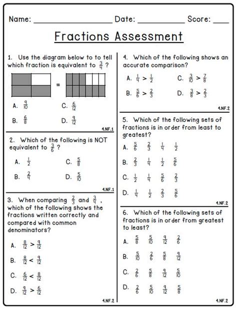 80 Fraction Printables Math Fractions Worksheets 4th Grade